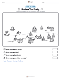 Boston Tea Party printable worksheet preview