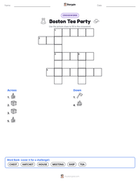 Boston Tea Party printable worksheet preview