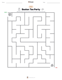 Boston Tea Party printable worksheet preview