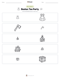Boston Tea Party printable worksheet preview
