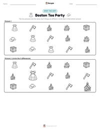 Boston Tea Party printable worksheet preview