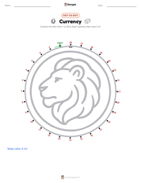 Currency printable worksheet preview