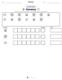 Currency printable worksheet preview