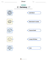 Currency printable worksheet preview