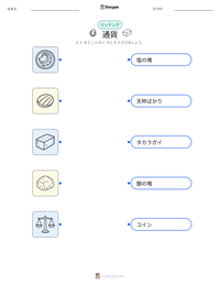 通貨 の印刷可能ワークシートプレビュー
