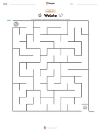 Podgląd drukowalnego arkusza ćwiczeń Waluta