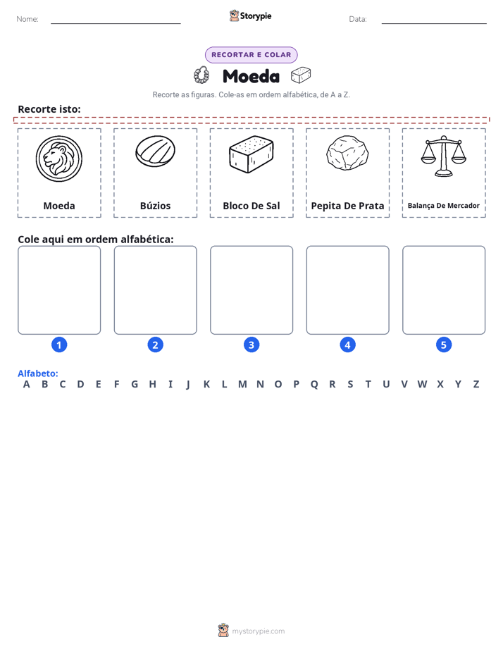 Recortar & Colar Alfabeto