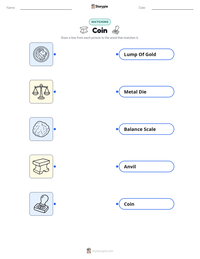 Coin printable worksheet for kids