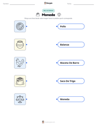 Hoja de trabajo imprimible de Moneda para niños