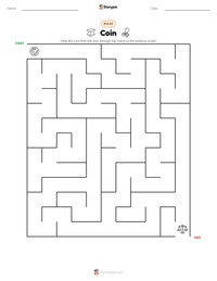 Coin printable worksheet preview