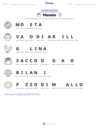 Anteprima della scheda stampabile di Moneta