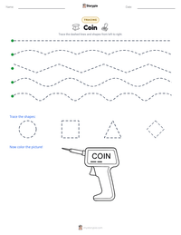 Coin printable worksheet preview