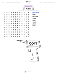 Coin printable worksheet preview