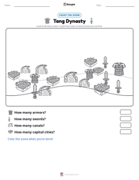 Tang Dynasty printable worksheet preview