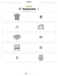 Tang Dynasty printable worksheet preview