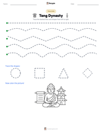 Tang Dynasty printable worksheet preview