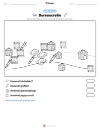 Bureaucratie afdrukbare werkblad voorbeeld