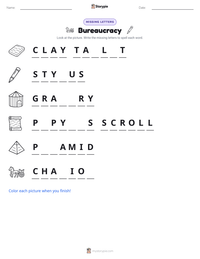 Bureaucracy printable worksheet preview