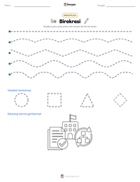 Prabaca lembar kerja cetak Birokrasi