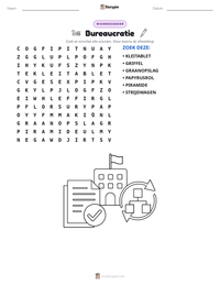 Bureaucratie afdrukbare werkblad voorbeeld