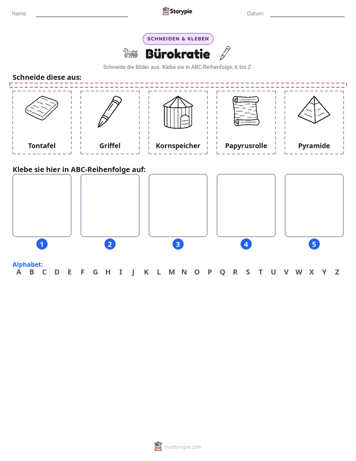 Schneiden & Einfügen Alphabet