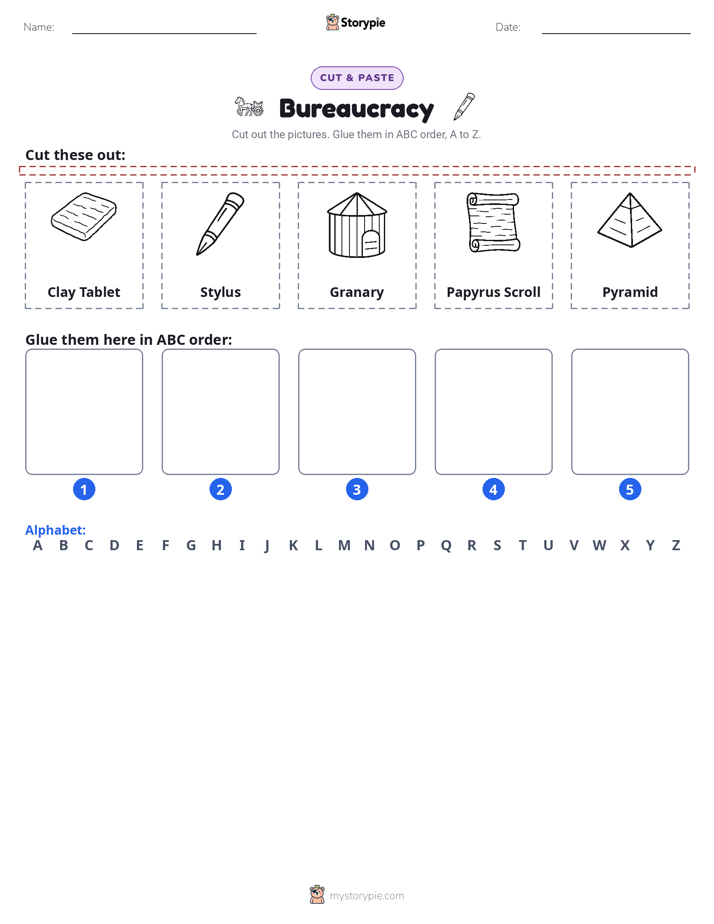 Cut & Paste Alphabet