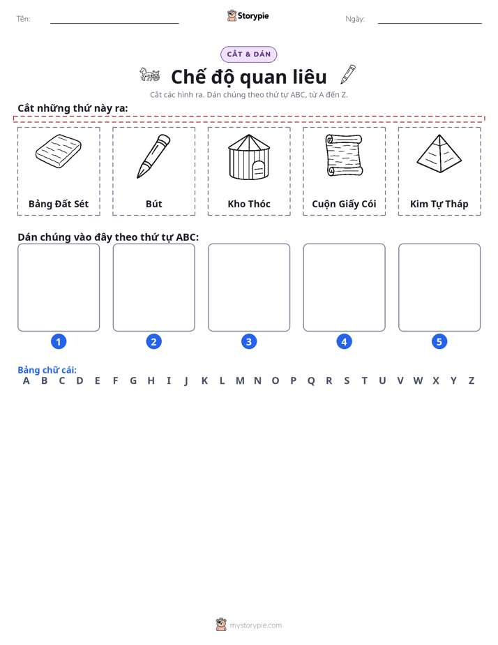 Cắt & Dán Chữ Cái