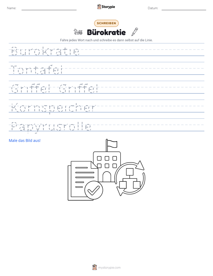 Schreibübung