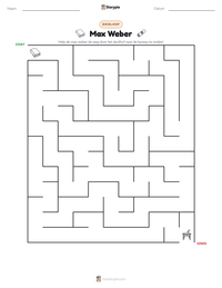 Max Weber afdrukbare werkblad voorbeeld