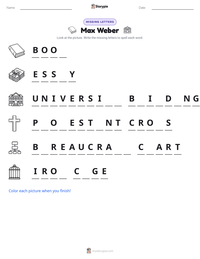 Max Weber printable worksheet preview