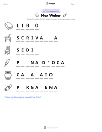 Anteprima della scheda stampabile di Max Weber