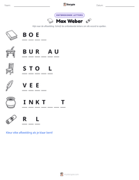Max Weber afdrukbare werkblad voorbeeld