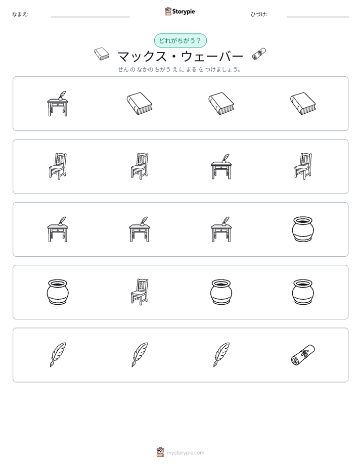 異なるものを見つけよう