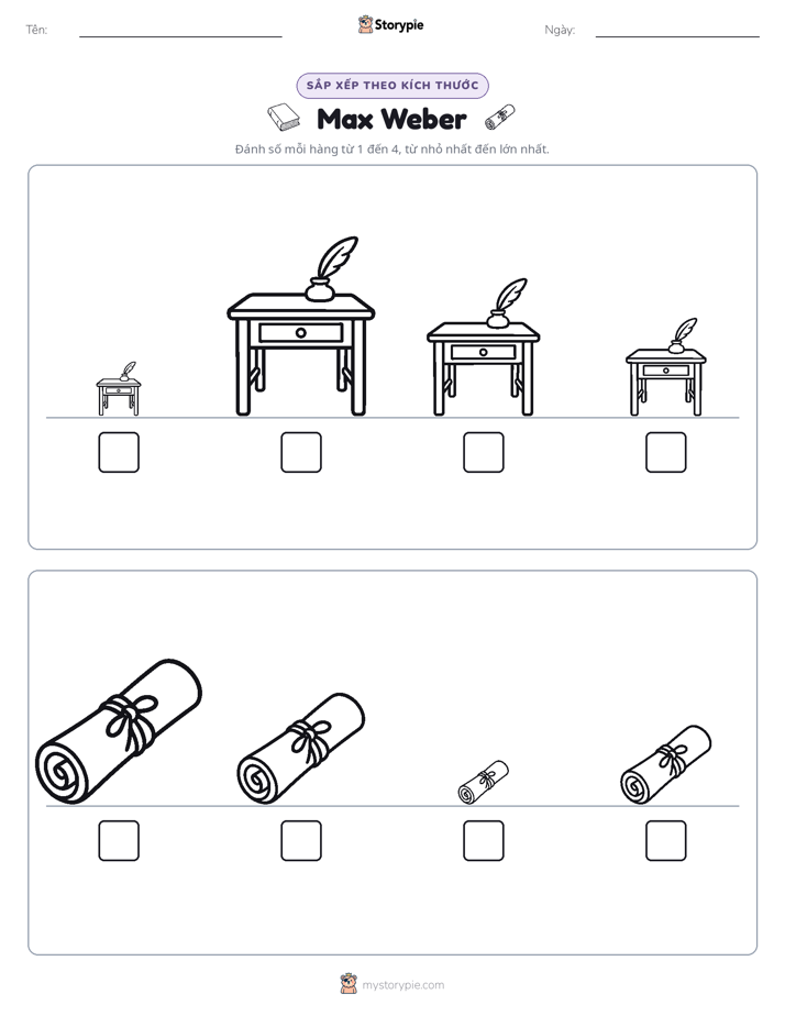 Thứ Tự Kích Thước