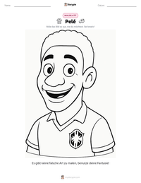 Pelé Malvorlage für Kinder