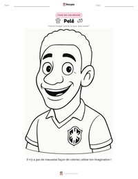Page de coloriage Pelé pour les enfants