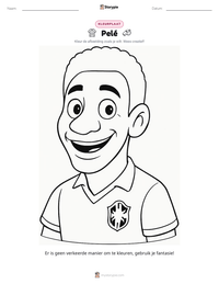 Pelé kleurplaat voor kinderen