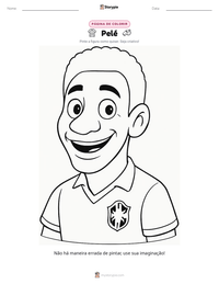 Página de colorir Pelé para crianças
