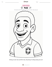 Trang tô màu Pelé cho trẻ em