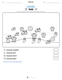 Pelé afdrukbare werkblad voorbeeld