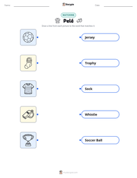 Pelé printable worksheet for kids
