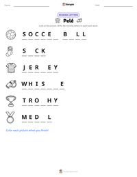 Pelé printable worksheet preview
