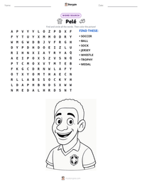 Pelé printable worksheet preview