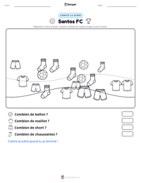 Aperçu de la feuille de travail imprimable Santos FC