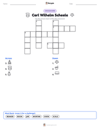 Carl Wilhelm Scheele printable worksheet preview