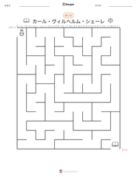 カール・ヴィルヘルム・シェーレ の印刷可能ワークシートプレビュー