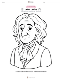 John Locke coloring page for kids