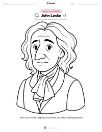 Pagina da colorare di John Locke per bambini