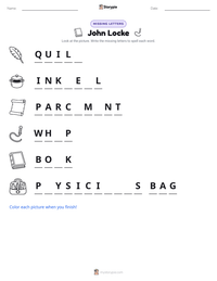 John Locke printable worksheet preview