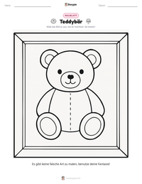 Teddybär druckbare Arbeitsblatt Vorschau